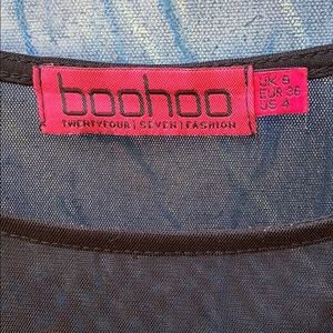 Another romantic goth - embroidered maxi Boohoo dress, transparent overlay